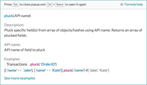 pluck formula description