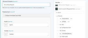 Message Templates - Mapping datapills to template