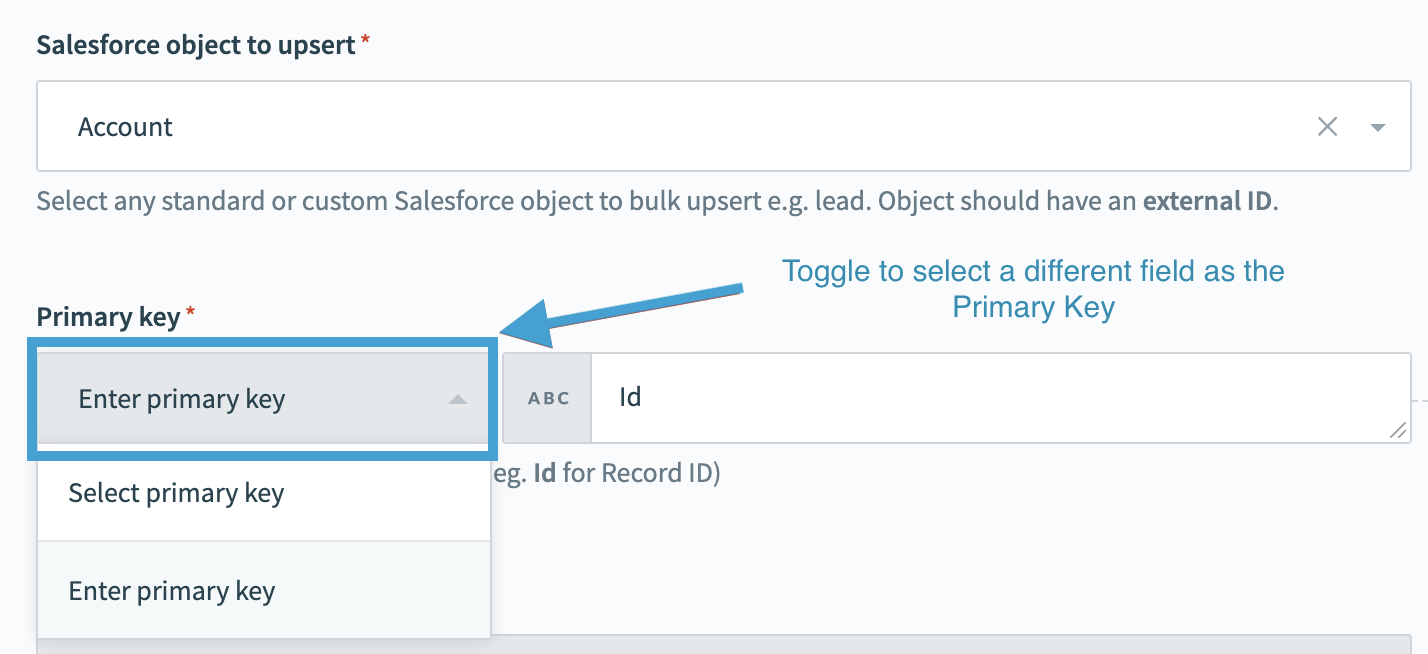 Salesforce primary key image