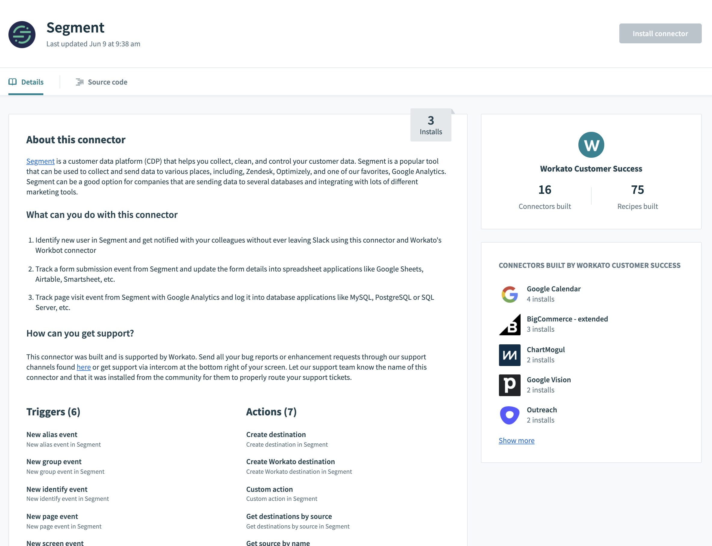 Segment Community Connector Landing Page