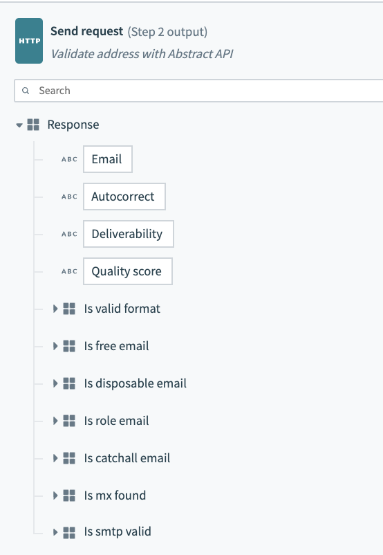 abstract API response