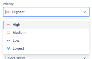 Values of Priority for an issue in JIRA