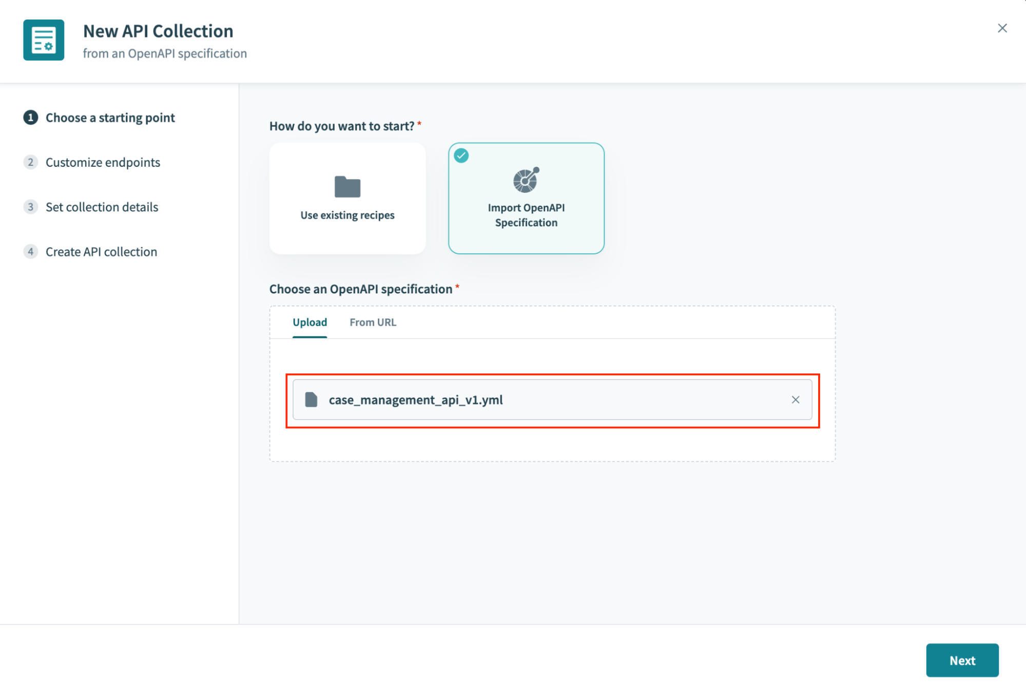 Import OpenAPI Specification