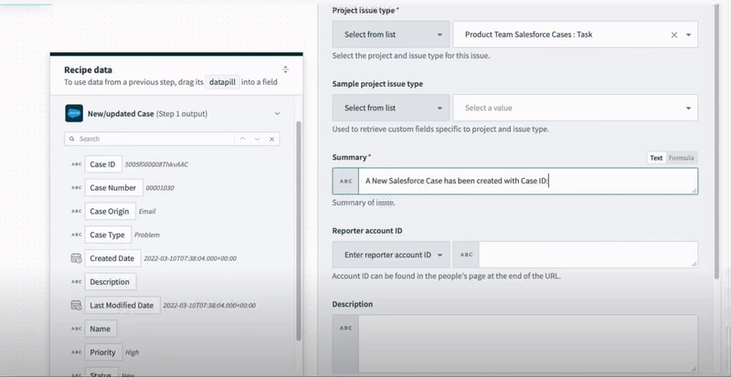 Click on datapill from data tree 