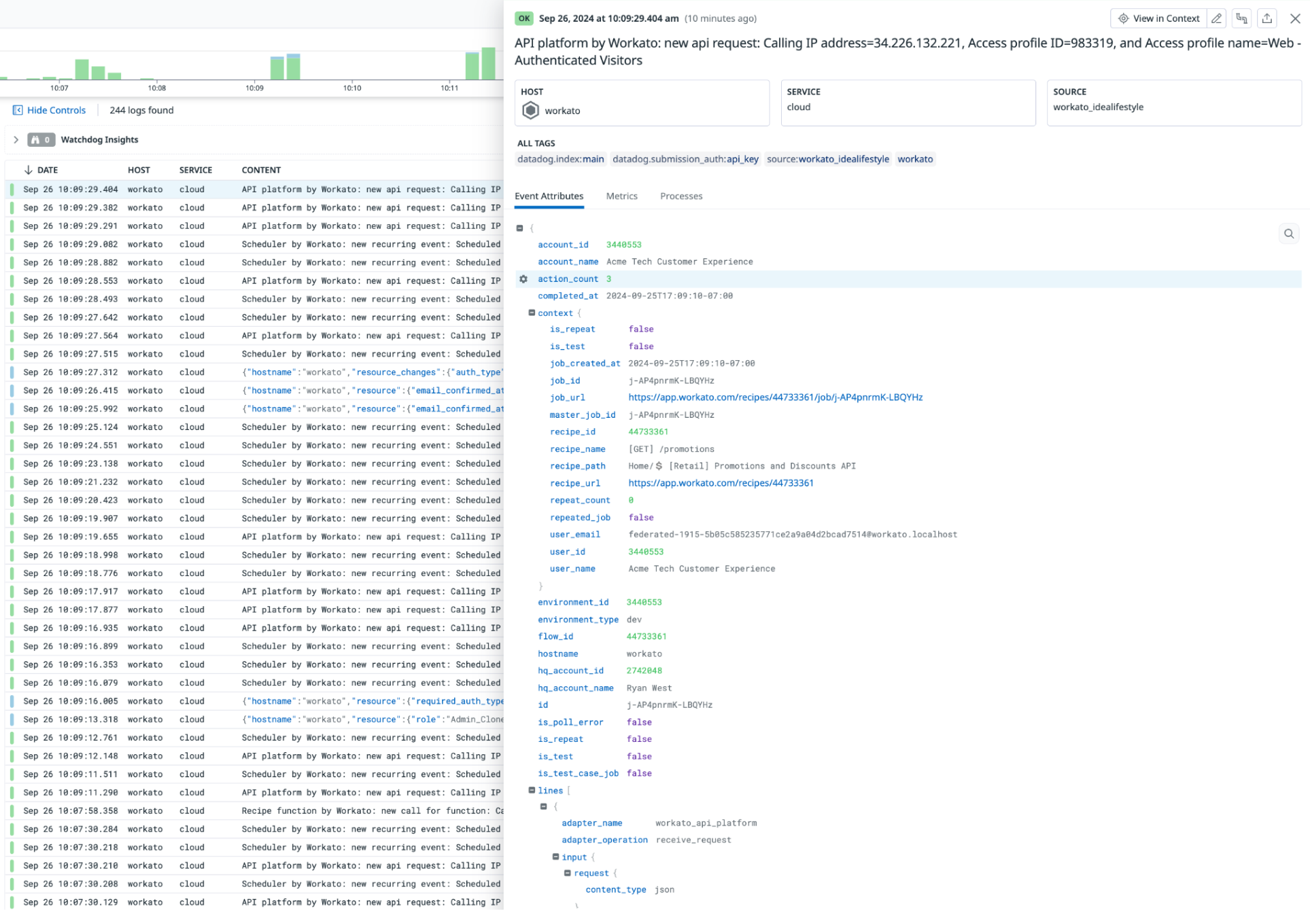 Turn Workato Log Streams into Datadog Insights for Better Visibility ...