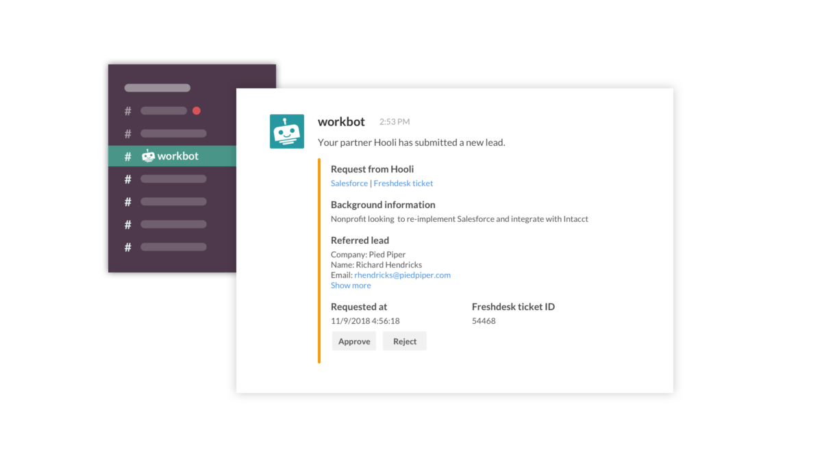 Workbot saves our BD and sales team 30 minutes of work per lead.