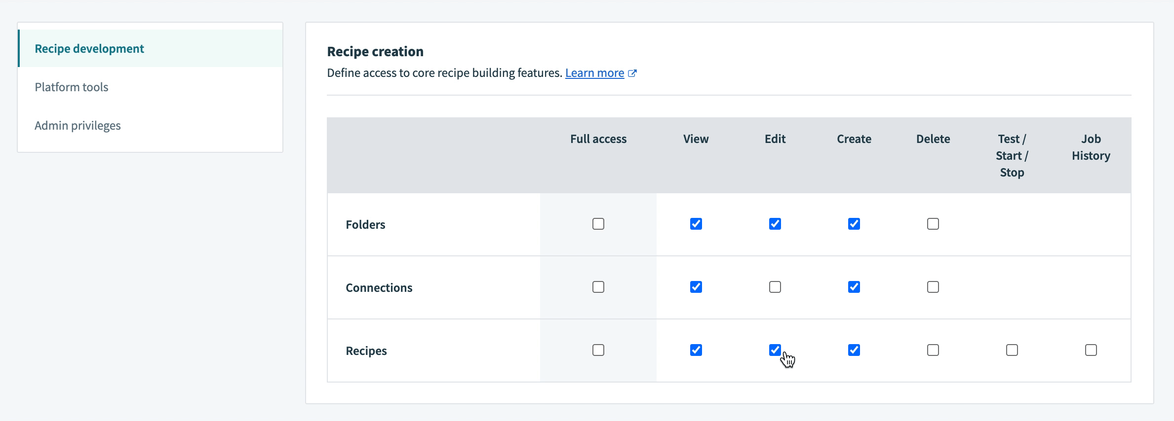 A look at how you can create custom permissions in Workato
